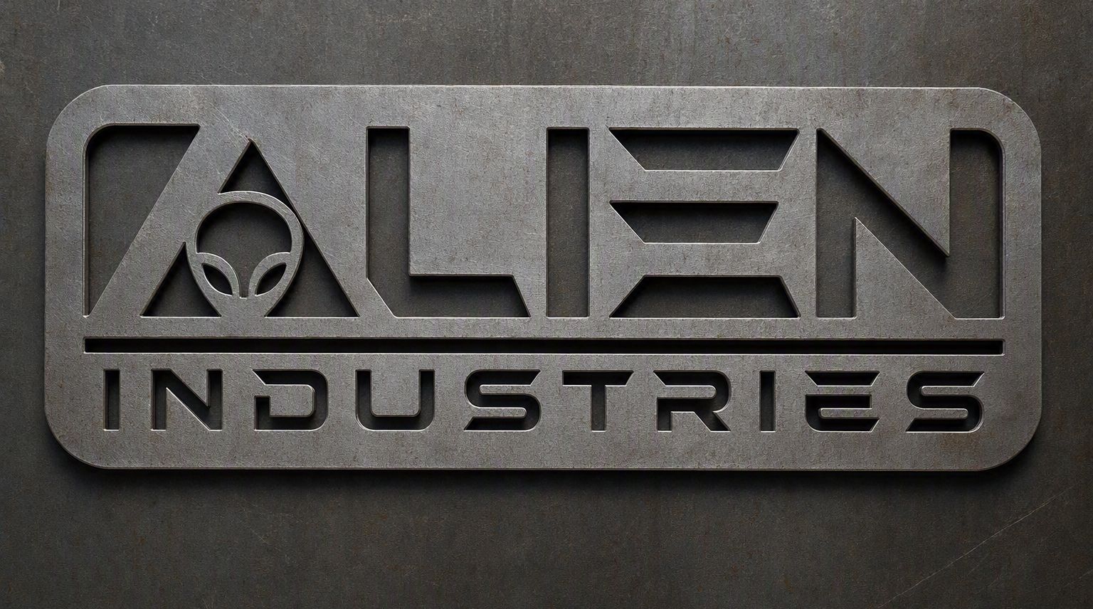 Alien Industries AI-Generated T-Shirt Design - alien steel